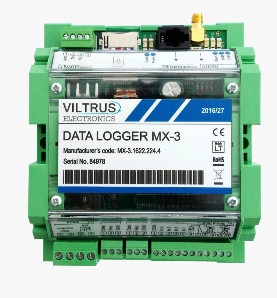 Mx-3 Viltrus Modbus Data Logger - Gsm Modem Data Logger, Transparent Clipart