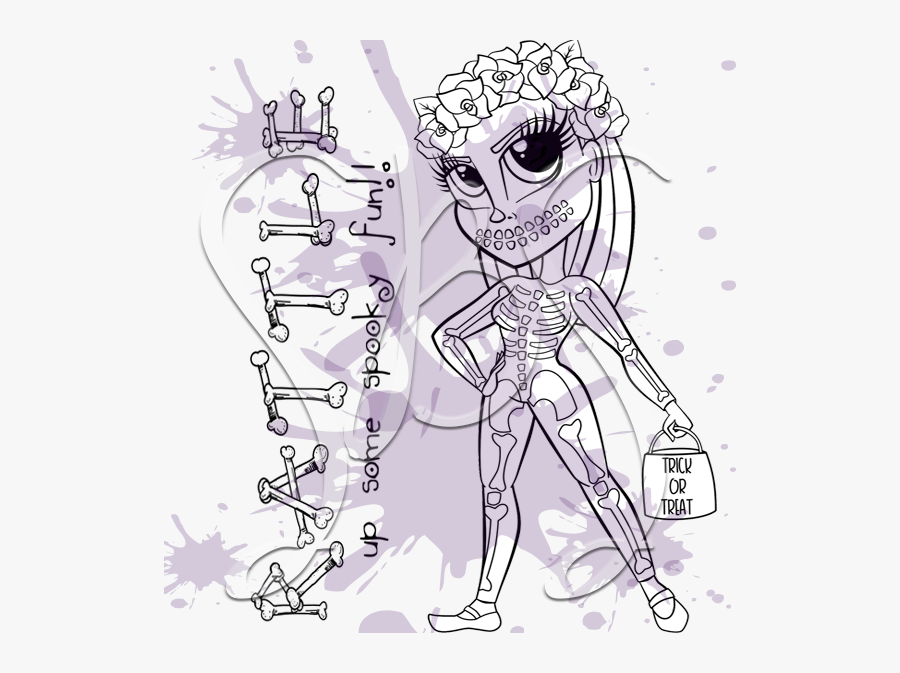 #skeletongaljennifer Skeleton Gal Jennifer Digi - Cartoon, Transparent Clipart