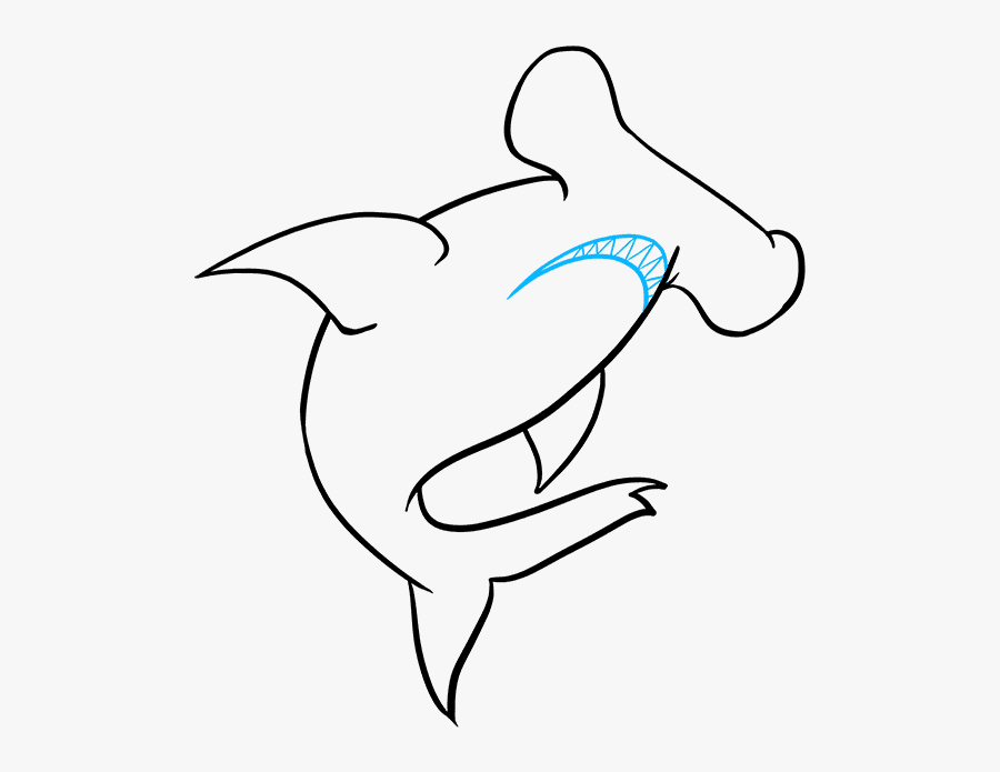 How To Draw Hammerhead Shark - Drawing Hammerhead Shark, Transparent Clipart