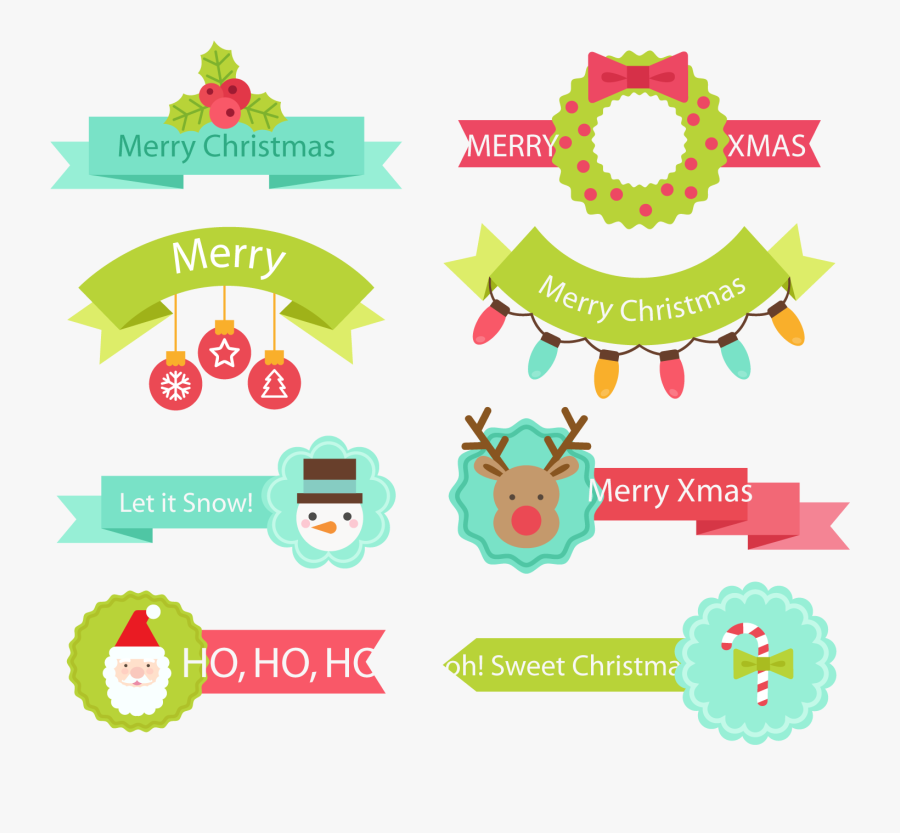 Transparent Sash Clipart - Vector Ribbon Christmas, Transparent Clipart