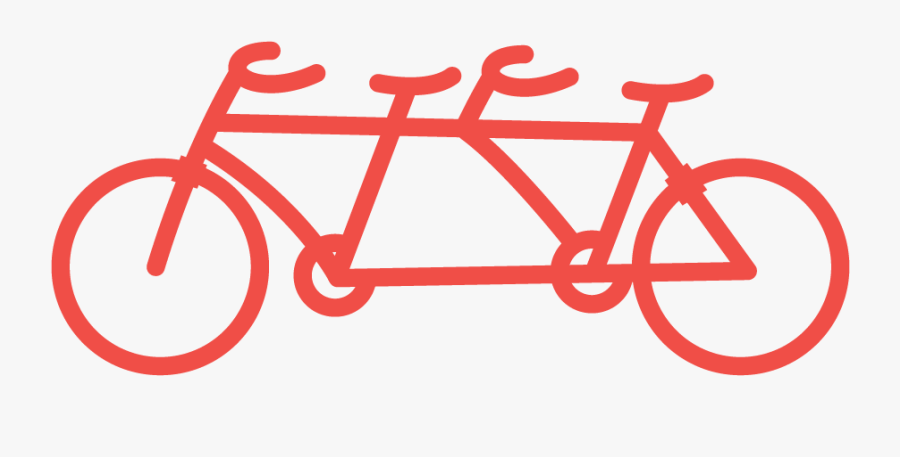 Tandem Bike - Bike Path Icon Transparent, Transparent Clipart