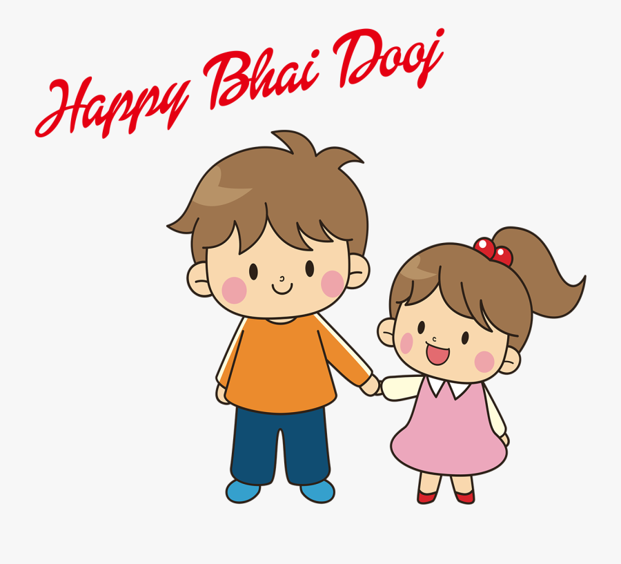 Happy Bhai Dooj Png Image File - Brother And Sister Clipart, Transparent Clipart