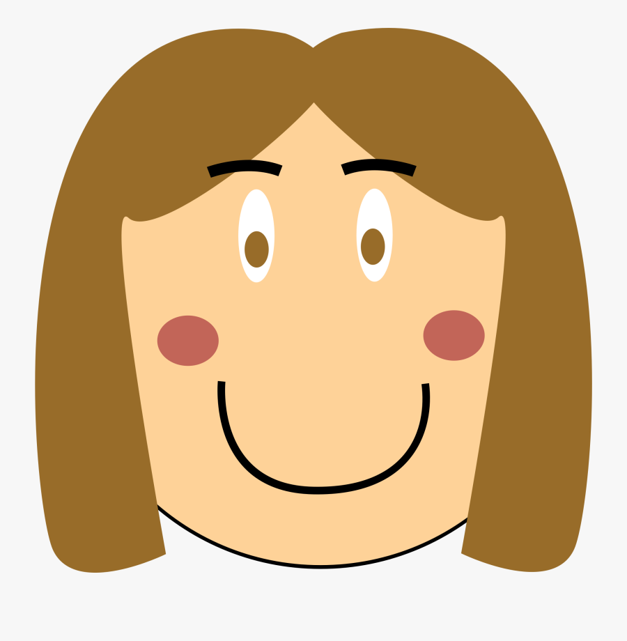 Smiling Girl Big Image - Cartoon Girl Face Clipart , Free Transparent ...