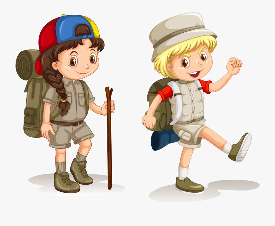 Camping Clipart Childrens - Boy Going To Camping, Transparent Clipart