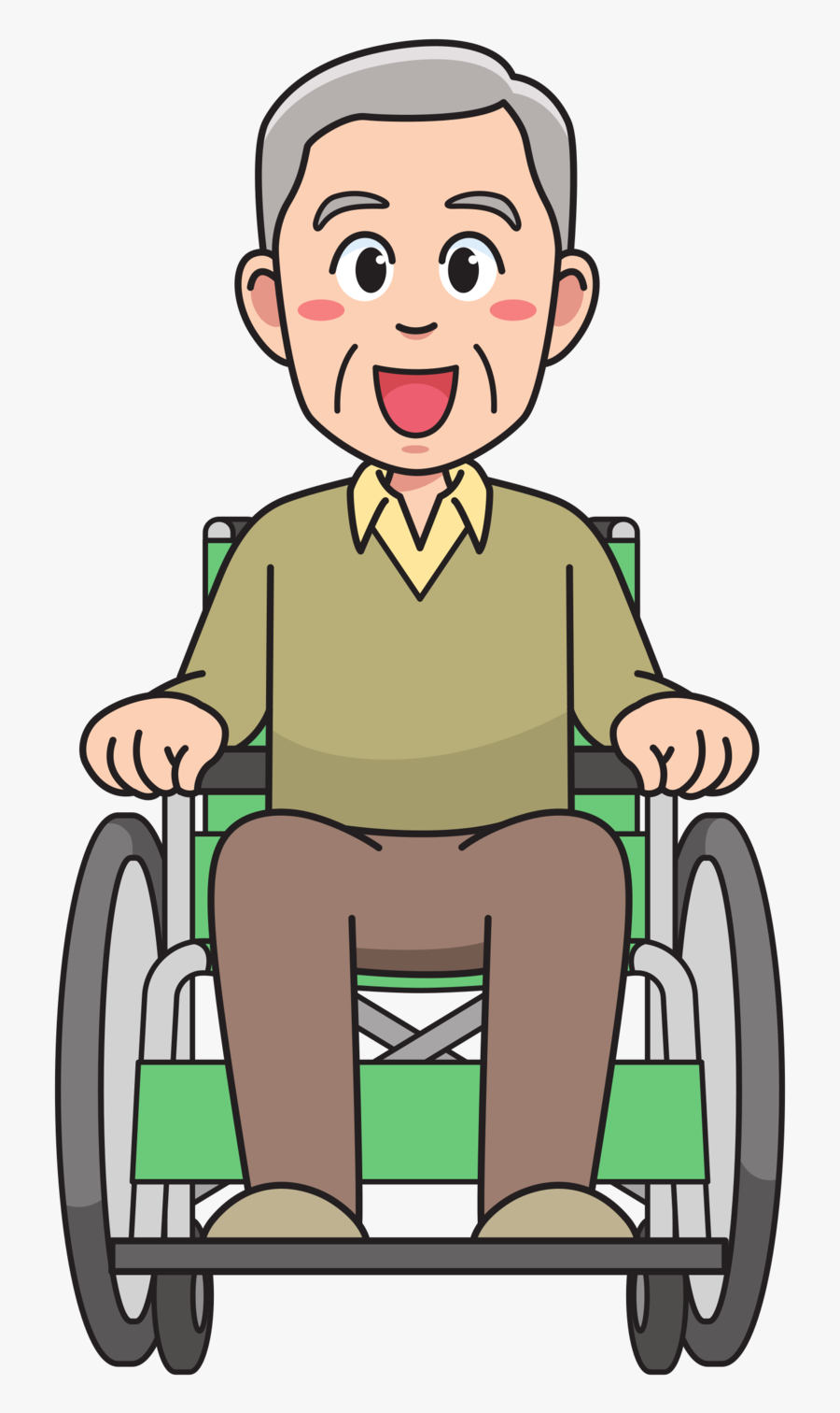 Clip Art Person In Wheelchair Clipart - Man In Wheelchair Cartoon