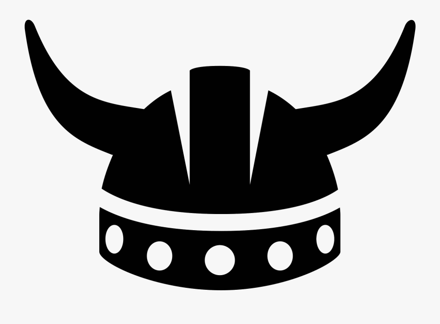 Viking Helmet Icon - Viking Helmet Black And White, Transparent Clipart