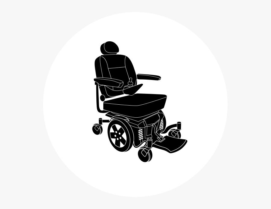 Universalmed Supply Life Enhancing - Power Chair Silhouette, Transparent Clipart