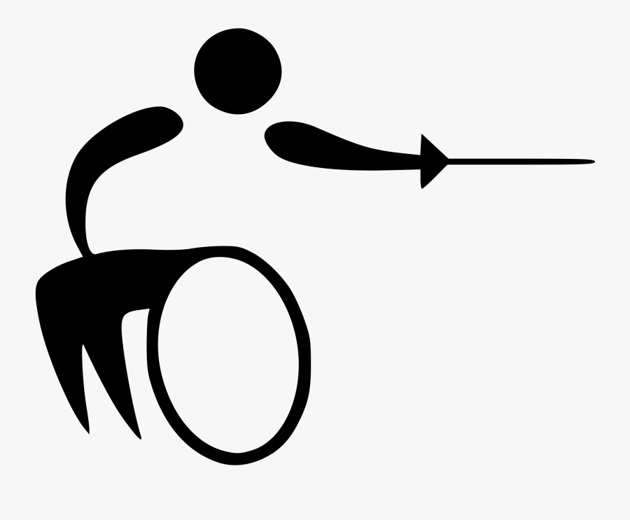 Wheelchair Fencing At The Summer Paralympics - Wheelchair Fencing Pictogram, Transparent Clipart