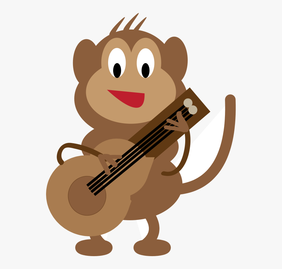 Monkey Playing Music Instrument Clipart , Transparent - Monkey Playing Music Instrument Clipart, Transparent Clipart