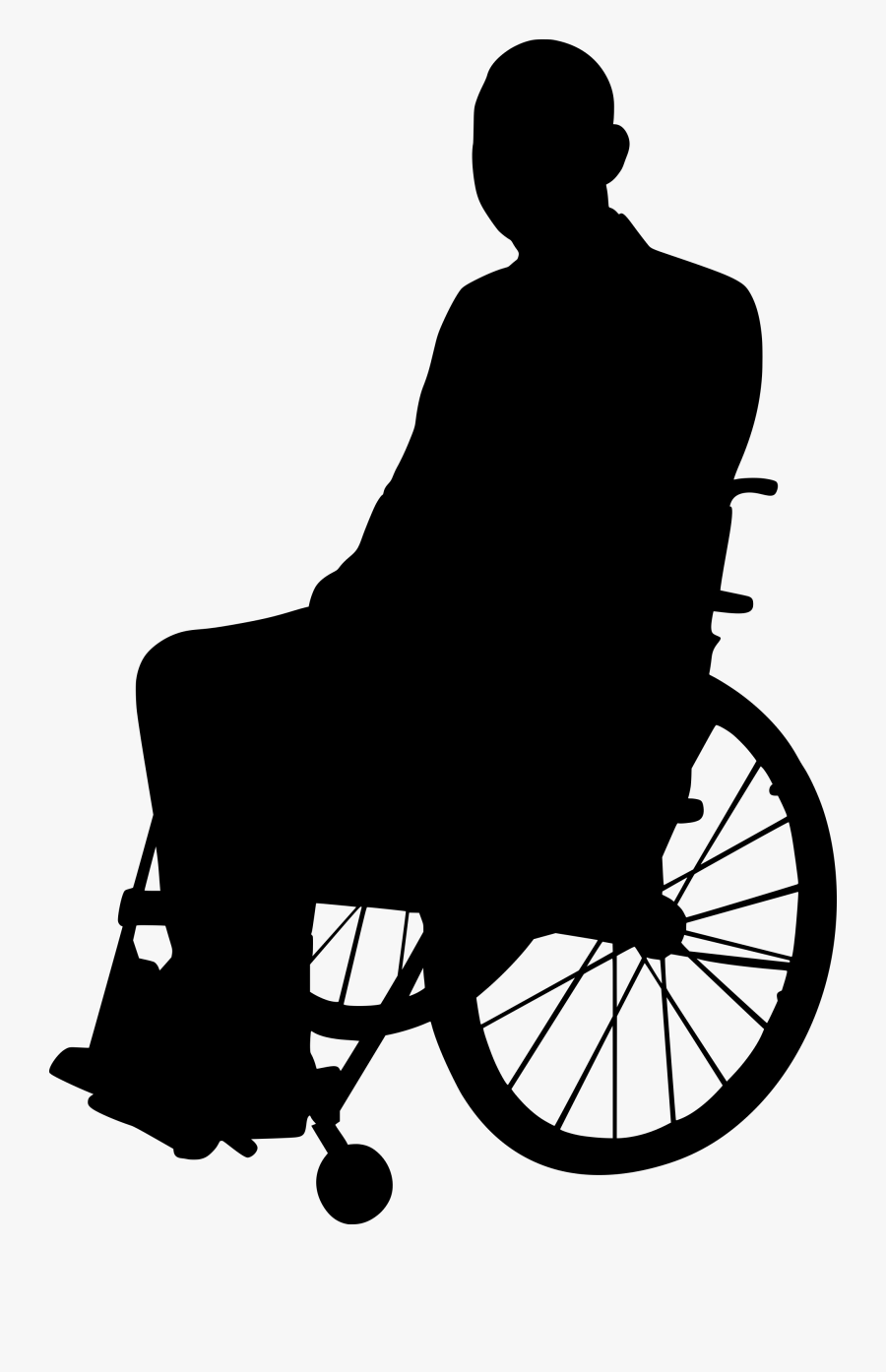 Disabled Png Clipart - Person In Wheelchair Silhouette Png, Transparent Clipart