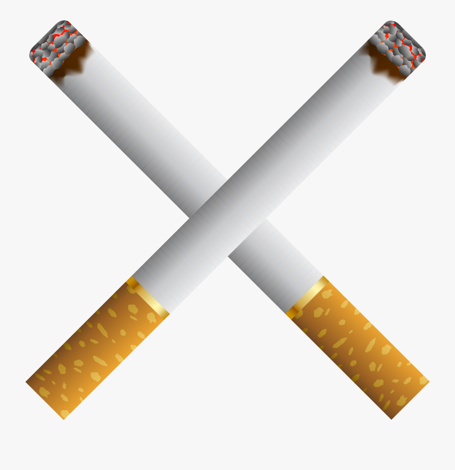 Two Crossed Cigarettes Png Clipart - Cigarettes Clip Art, Transparent Clipart