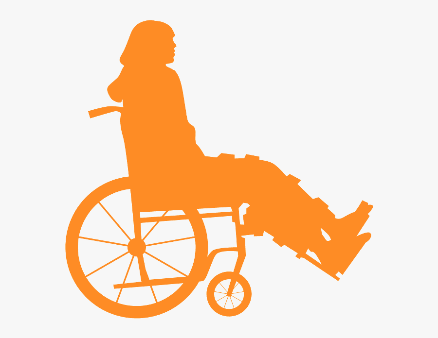 Silhouette Person In Wheelchair Png, Transparent Clipart