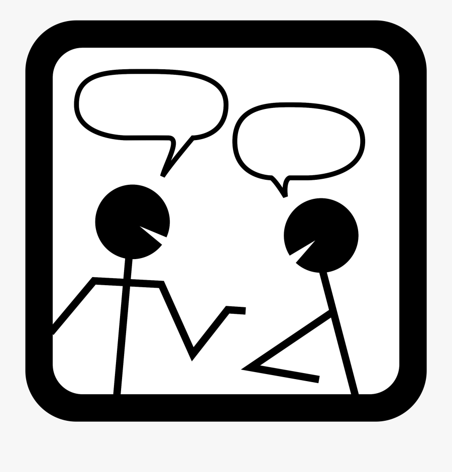 Talk Partners Clipart - Stick People Talking Clipart, Transparent Clipart