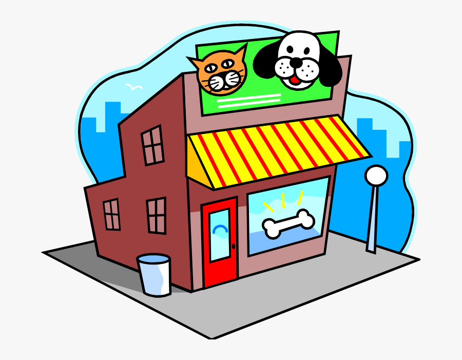 Esl Pets Conversation - Pet Store Outside Cartoon, Transparent Clipart