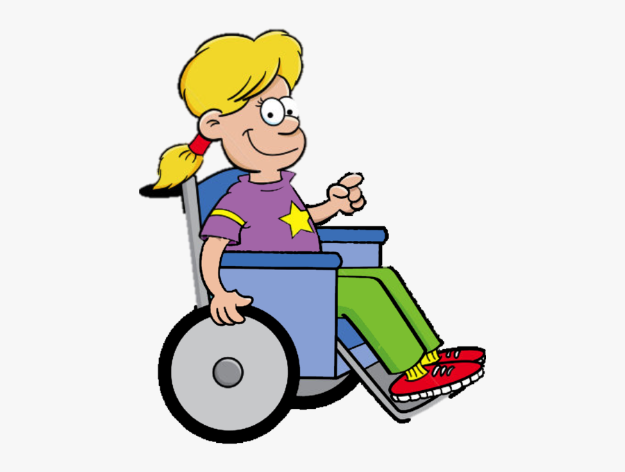 Clipart Children Wheelchair - Cartoon Person In A Wheelchair, Transparent Clipart