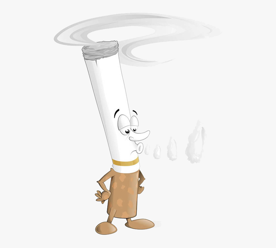 Cartoon Royalty Free Clip - Cartoon Cigarette Smoking, Transparent Clipart