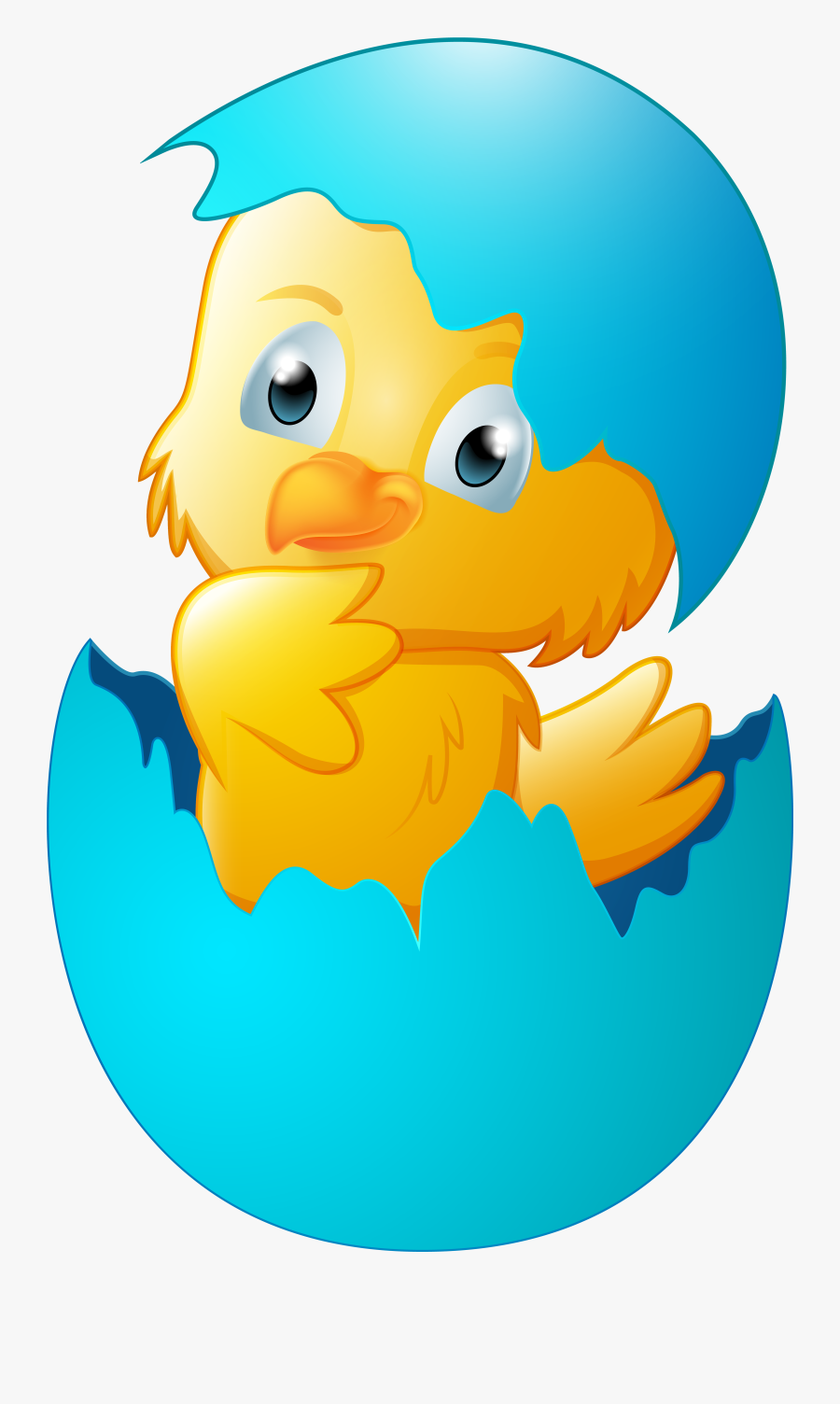 Chicken In Blue Easter Egg Transparent Image - Green Chicken Clipart, Transparent Clipart