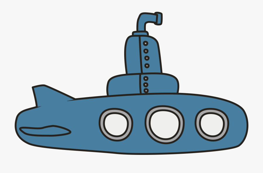 Submarine Clipart Simple - Submarine With One Window Clipart, Transparent Clipart