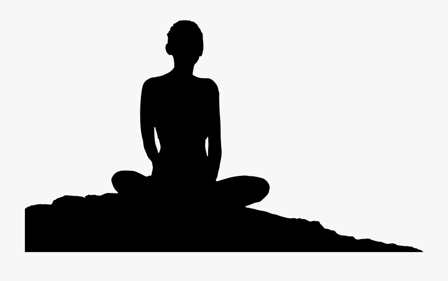 Woman Meditating Silhouette Png, Transparent Clipart