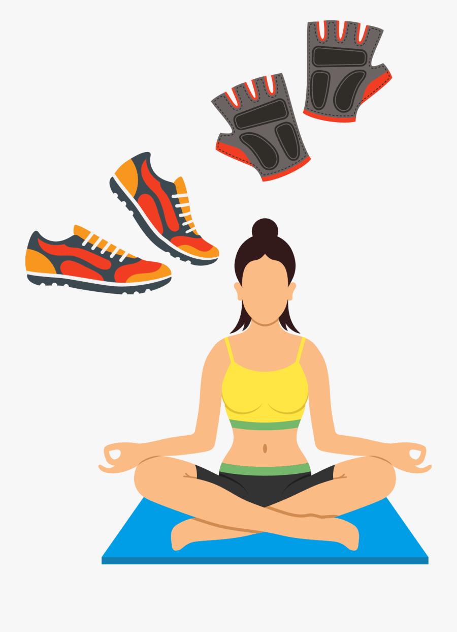 Meditation Yoga Clip Art - Cartoon Running Shoes Png, Transparent Clipart