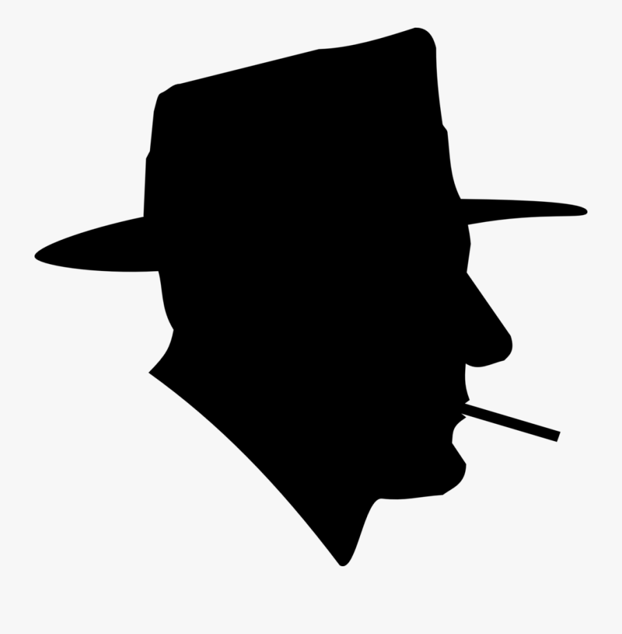 Vector Graphics Clip Art Silhouette Cigarette Smoking - Man Smoking Silhouette, Transparent Clipart