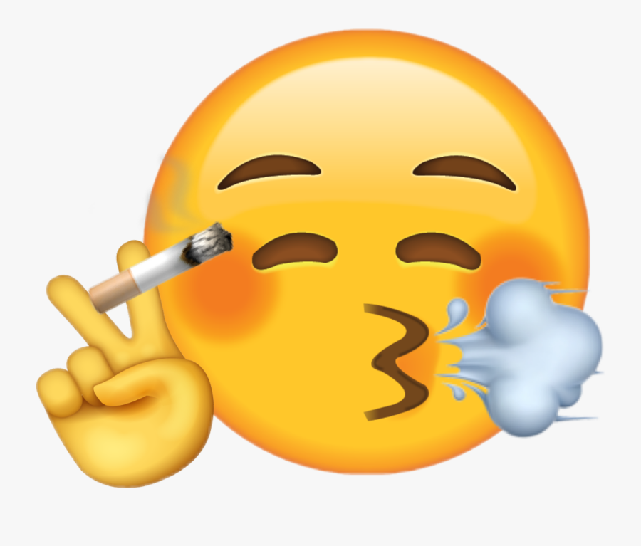 Cigarette Emoji Yellow Smokeemoji - Emoji Cigarettes, Transparent Clipart