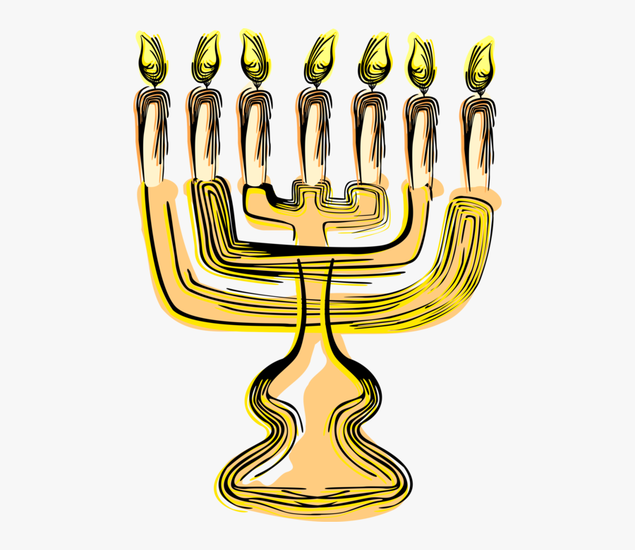 Clip Art Jewish Hanukkah Candles Image - Illustration, Transparent Clipart