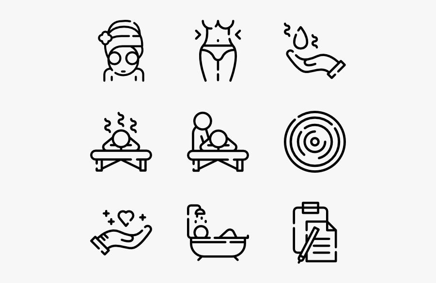Clip Art Massage Icon - Massage Icons, Transparent Clipart