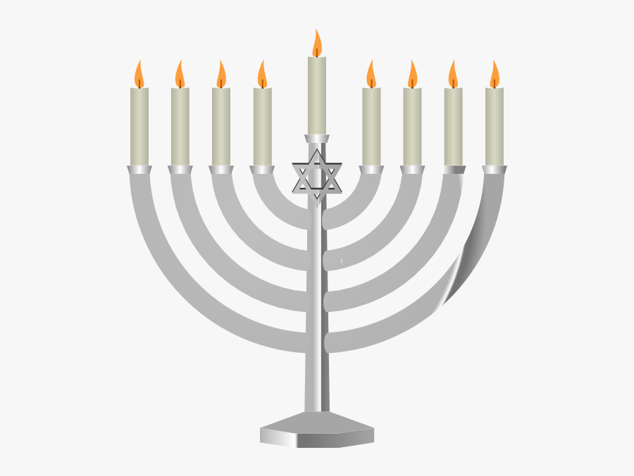 Transparent Candlestick Clipart - Menorah Transparent Background, Transparent Clipart