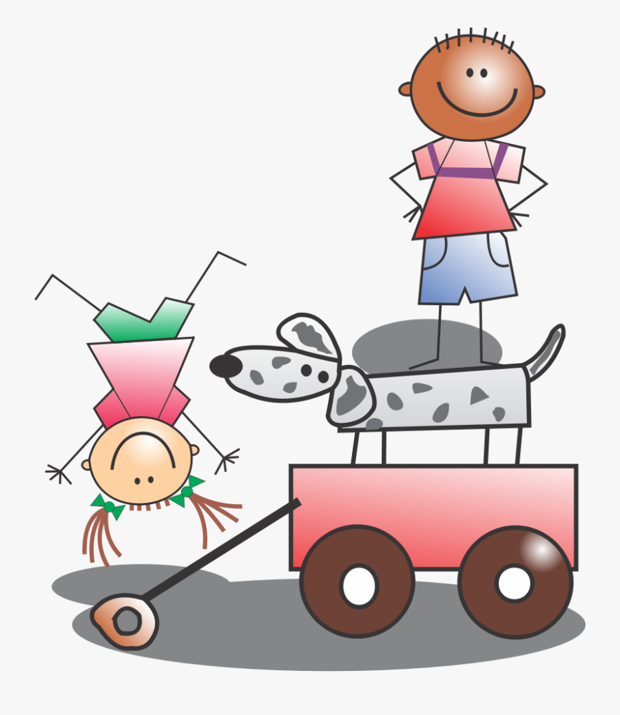 This Free Icons Png Design Of Kids Playing - Red Wagon Clipart Free, Transparent Clipart