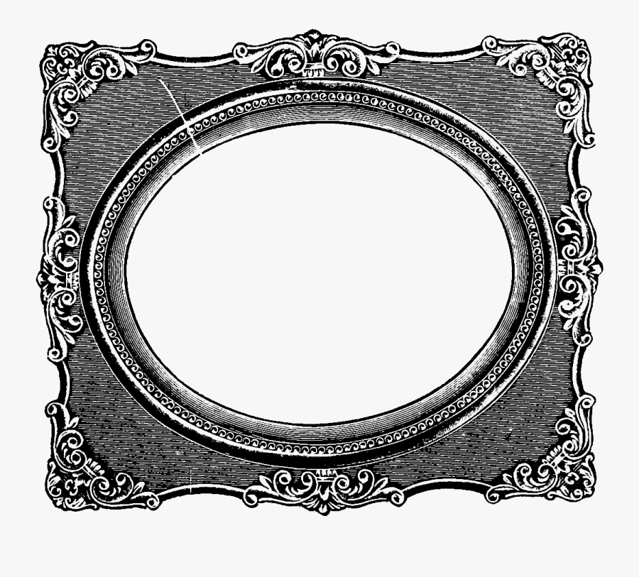 Old Fashioned Picture Frames Black And White , Free Transparent Clipart ...