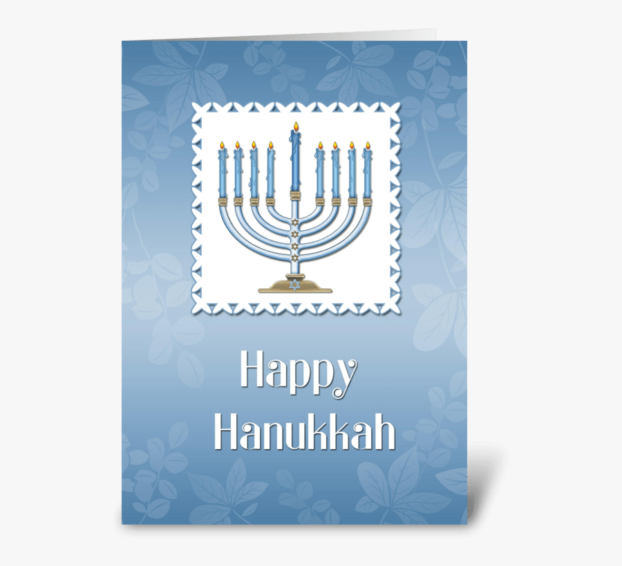 Clip Art Blue Menorah Send This - Greeting Card, Transparent Clipart