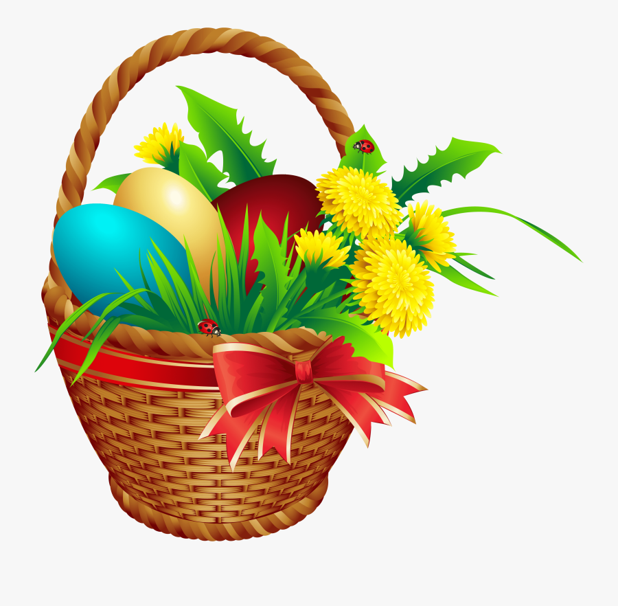 Easter Basket Png Clip Art Image, Transparent Clipart