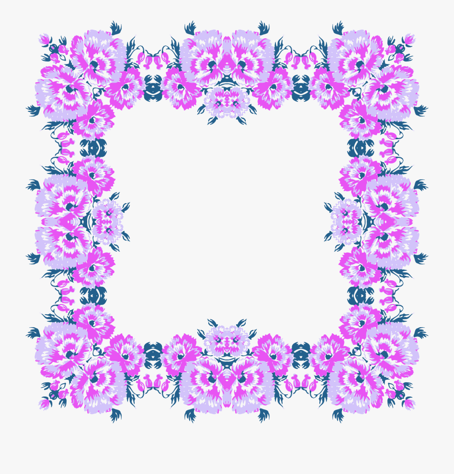 Floral Wreath Frame 2 Variation 2 Clip Arts, Transparent Clipart