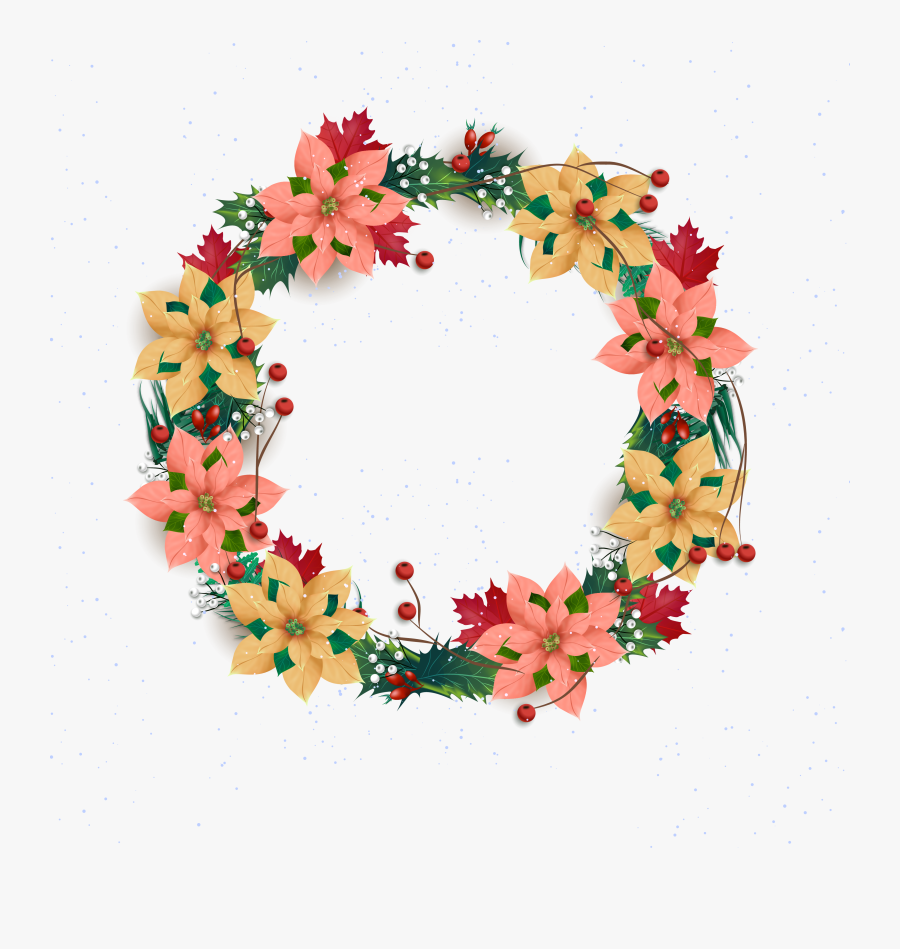 Png Free Stock Wreath Christmas Flower Transprent Png - Craft, Transparent Clipart