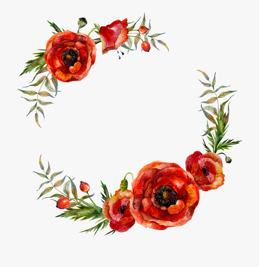 Collection Of Free Poppy Drawing Wreath Download On, Transparent Clipart