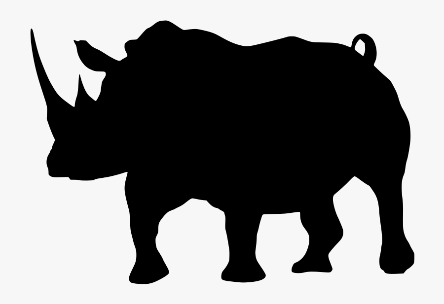 Collection Of Free Rhino Drawing Outline Download On - Outline Rhino, Transparent Clipart
