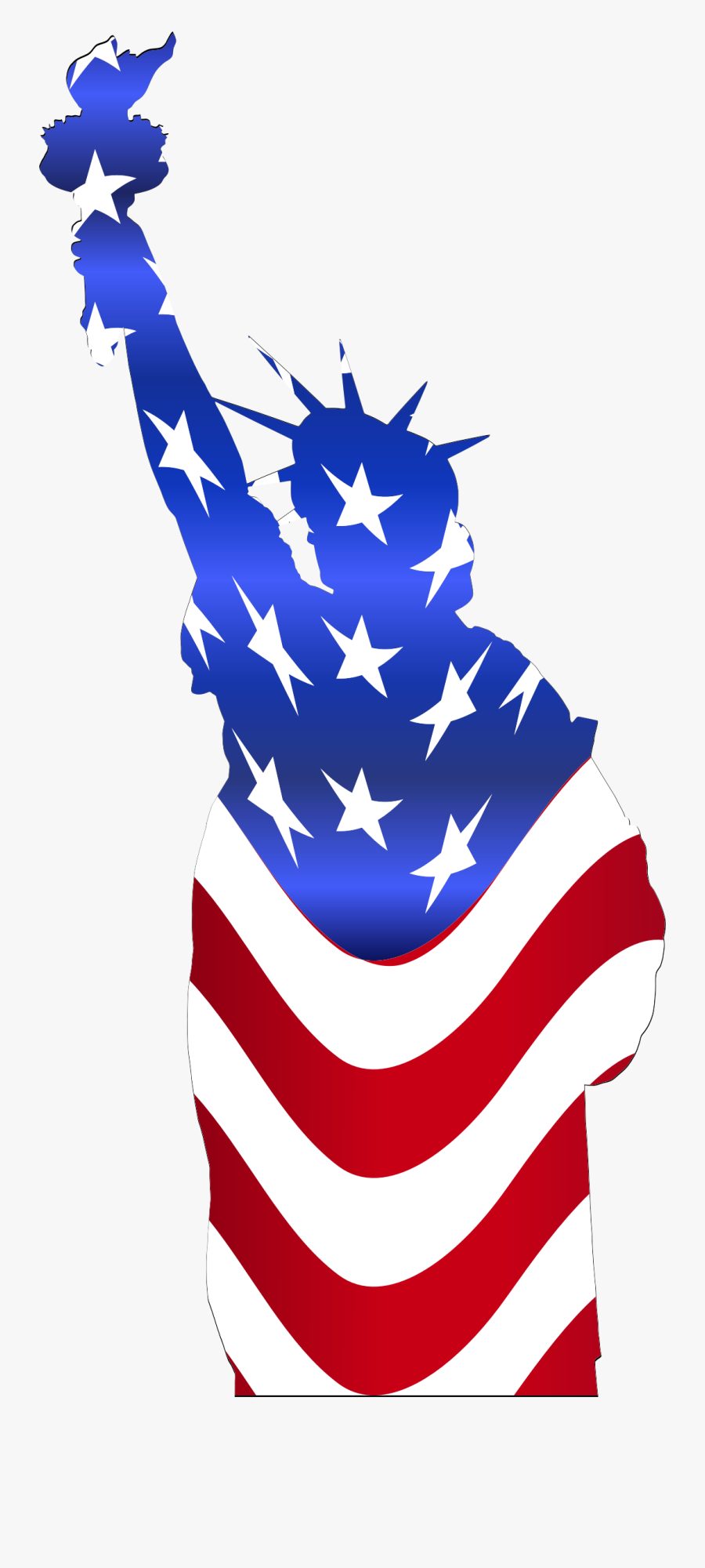 Of Flag Big Image - Statue Of Liberty Usa Clipart, Transparent Clipart