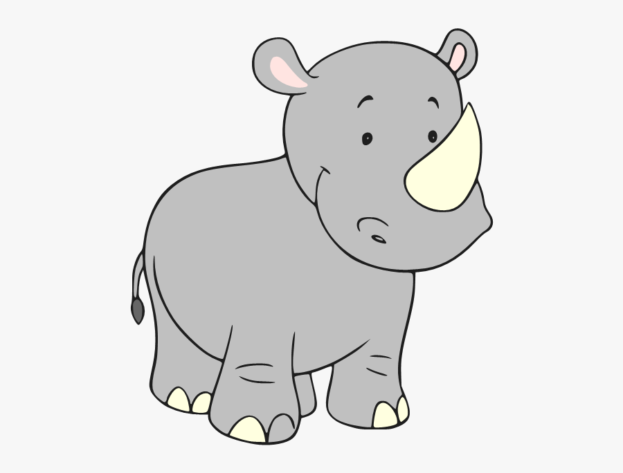 Transparent Rhinoceros Clipart - Cute Rhino Clipart, Transparent Clipart