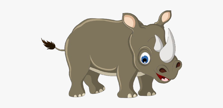 Kids Cute Rhino Clipart - Transparent Background Rhino Clipart, Transparent Clipart