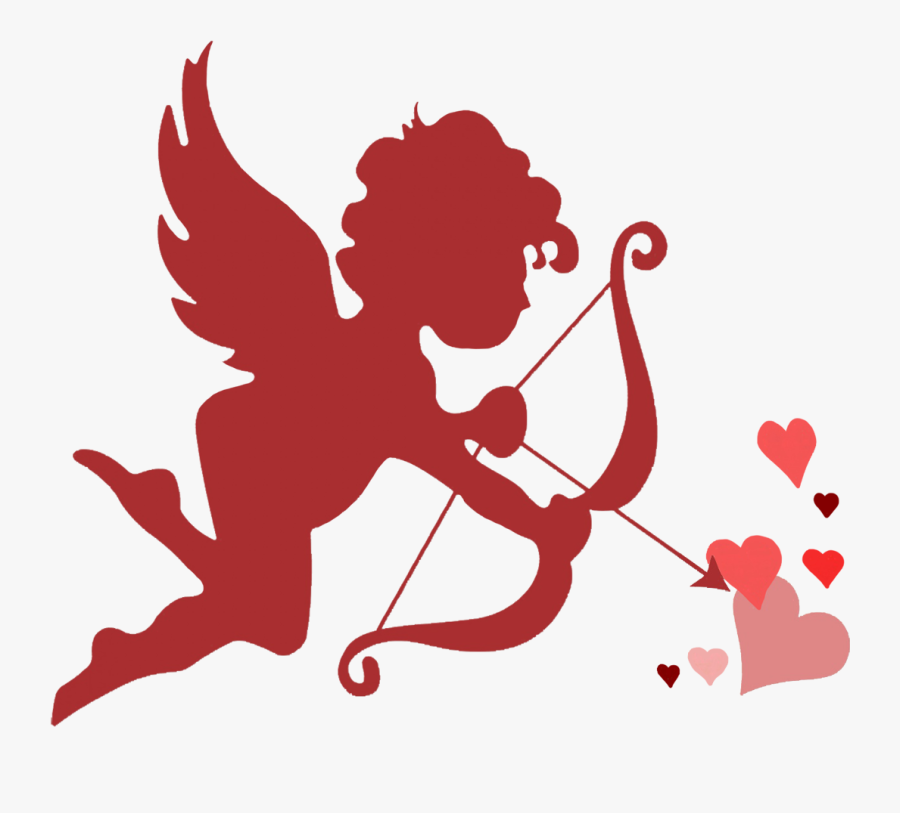 Cupid Bow Arrow Hearts - Cupid Heart With Arrow Png, Transparent Clipart