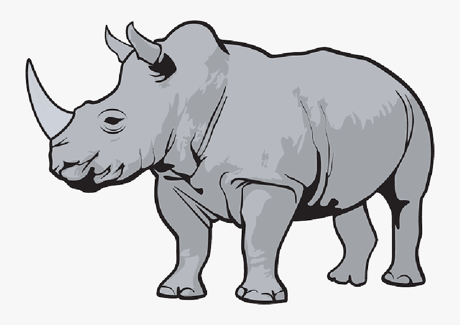 Color, Wild, Horn, Animal, Zoo, Rhino, Horns - Clipart Rhino, Transparent Clipart