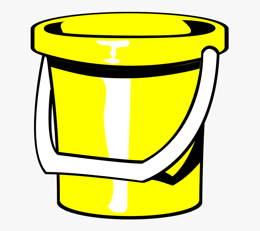 Yellow Bucket Svg Clip Arts - Bucket Clip Art, Transparent Clipart