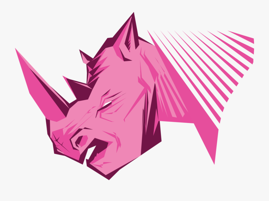 Pink Rhino, Transparent Clipart