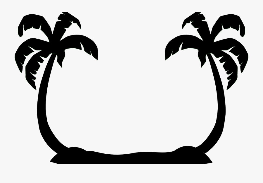 Palm Trees Facing Png Image - Palm Tree Clipart, Transparent Clipart