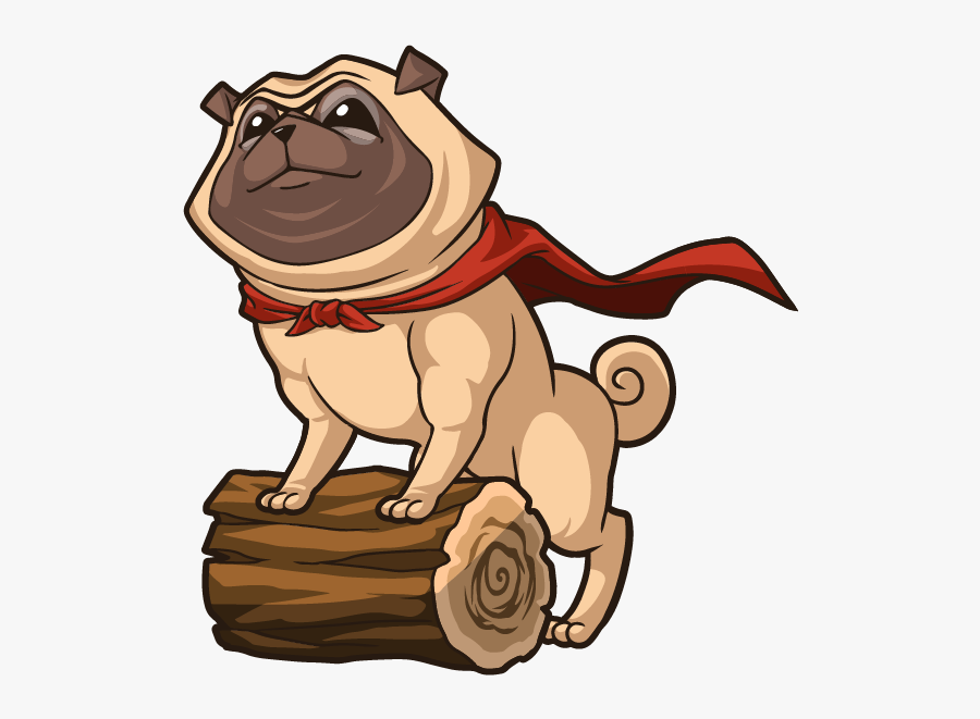 Bb Pl Brave Pug-01 - Pug, Transparent Clipart