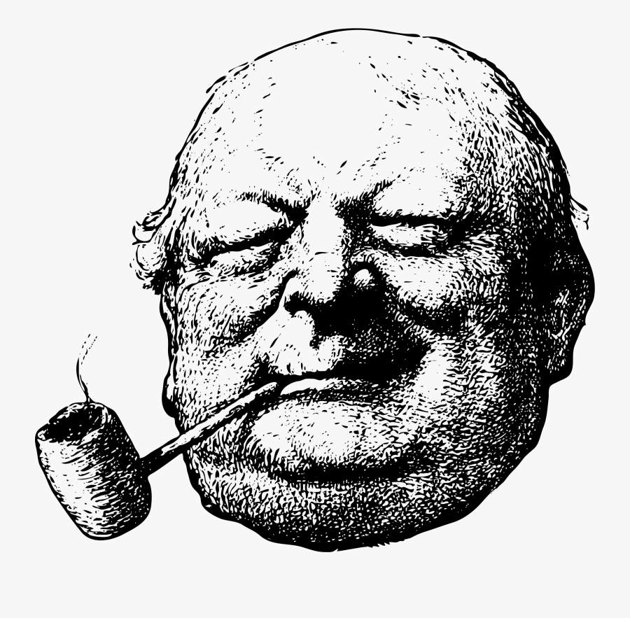 Old Man Smoking Pipe Cartoon, Transparent Clipart