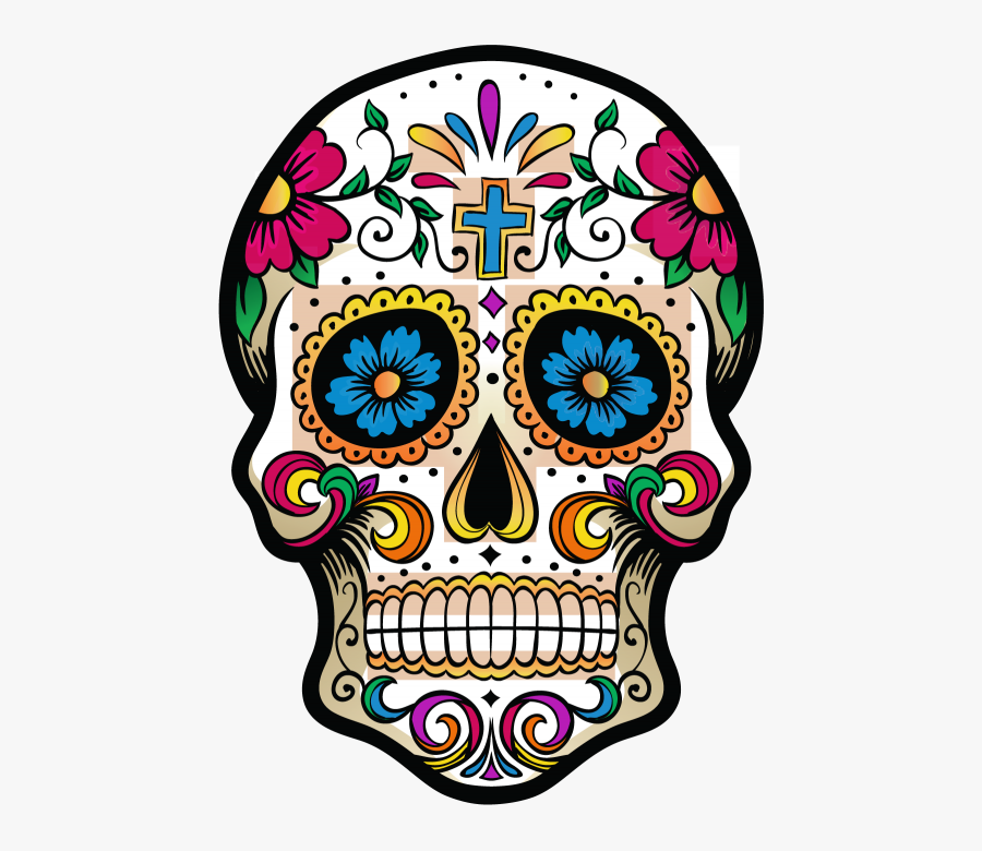 Transparent Skull Tattoos Png Day Of The Dead Skull Clipart , Free