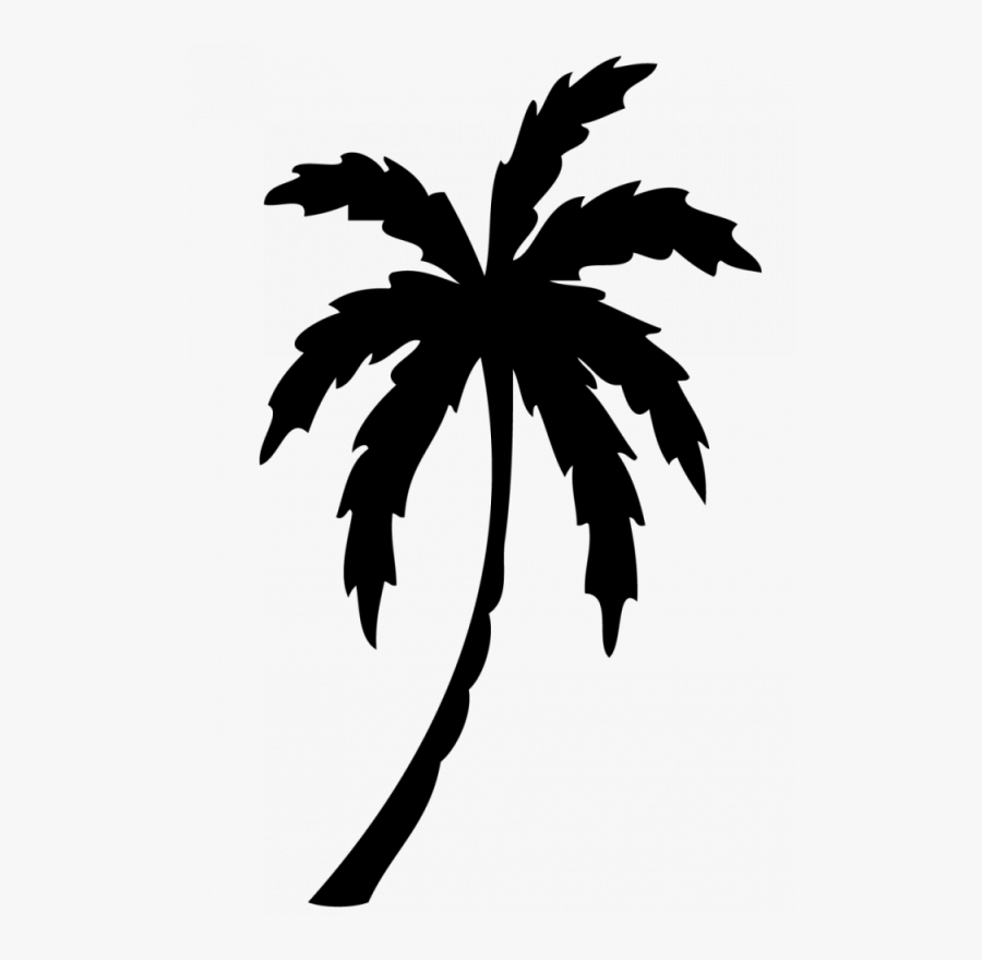 Pin Island Tattoo Transparent - Black Palm Tree Clipart, Transparent Clipart