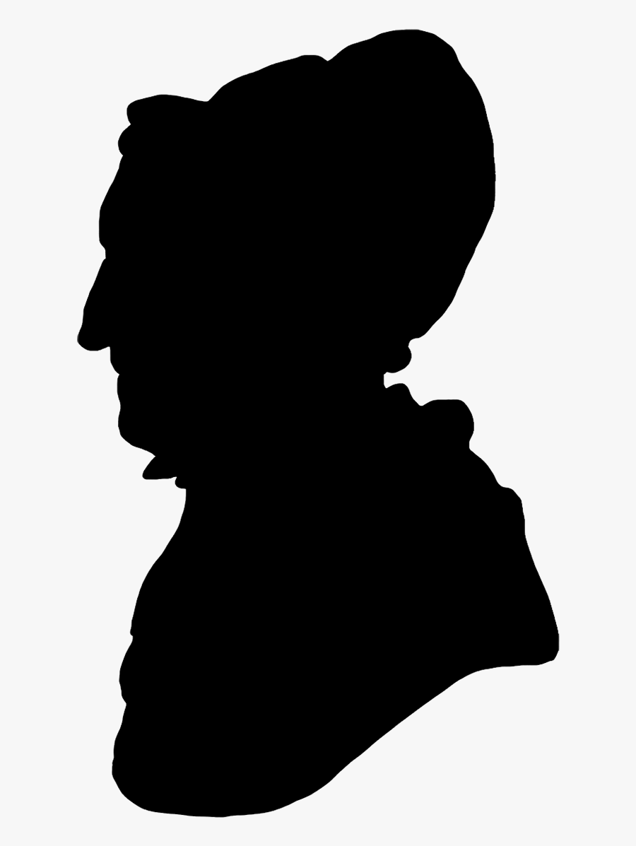 Face Silhouette Older Woman - Silhouette Old Lady Png, Transparent Clipart